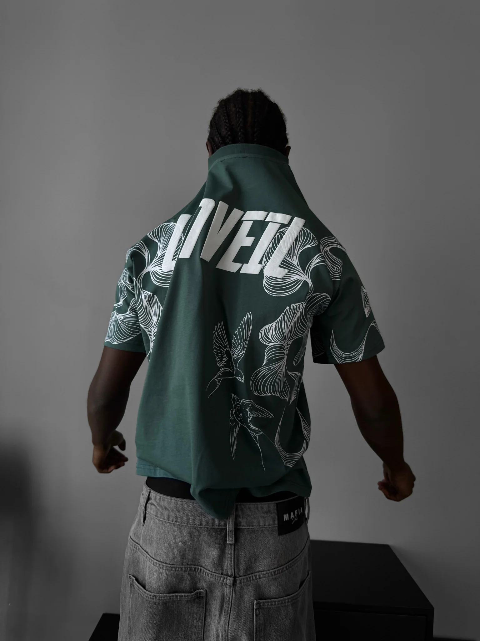 Oversize 'Unveil' T-Shirt - Petrol - Image 6