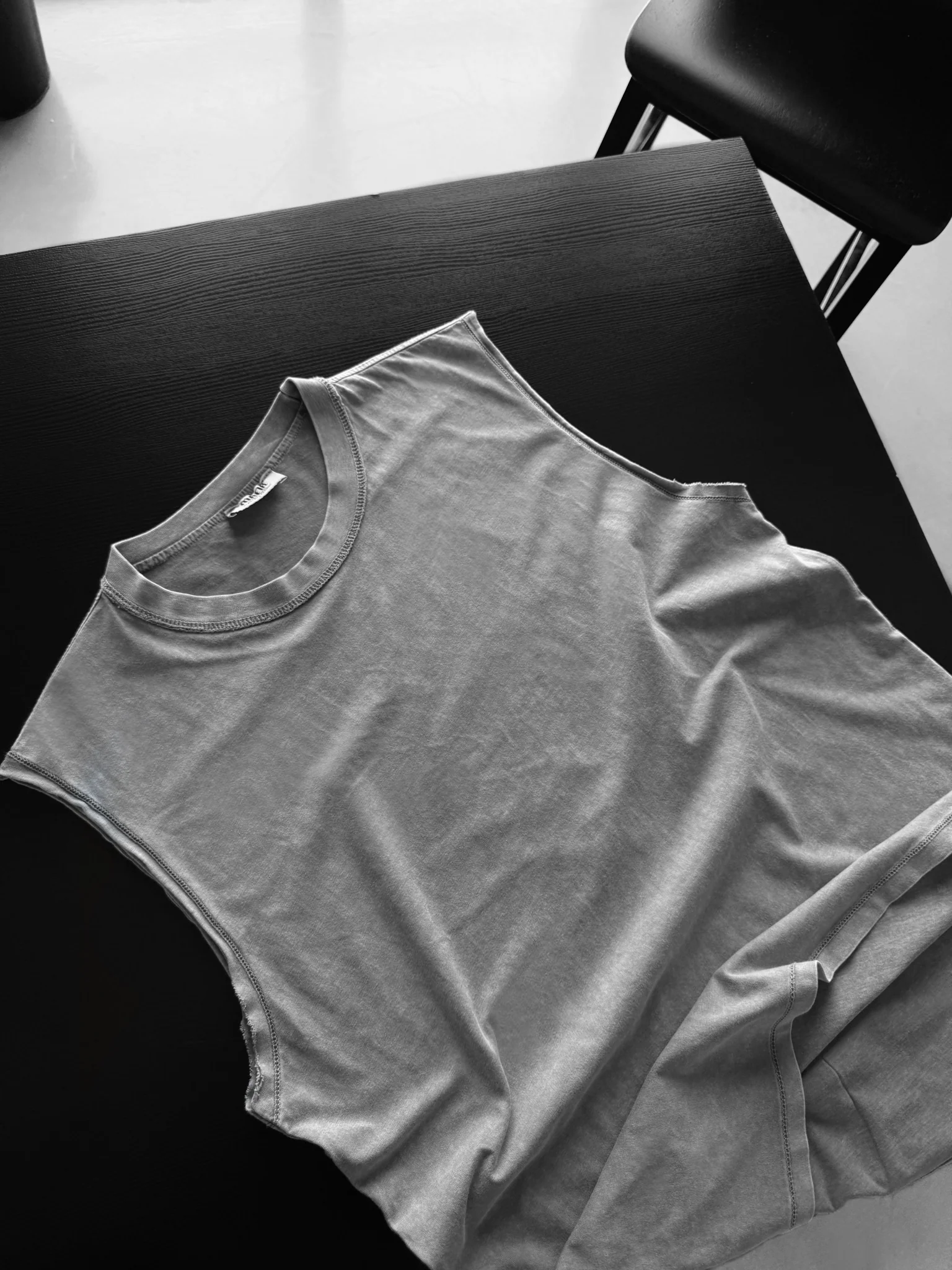 Oversize Washed TankTop - Grey - Image 3