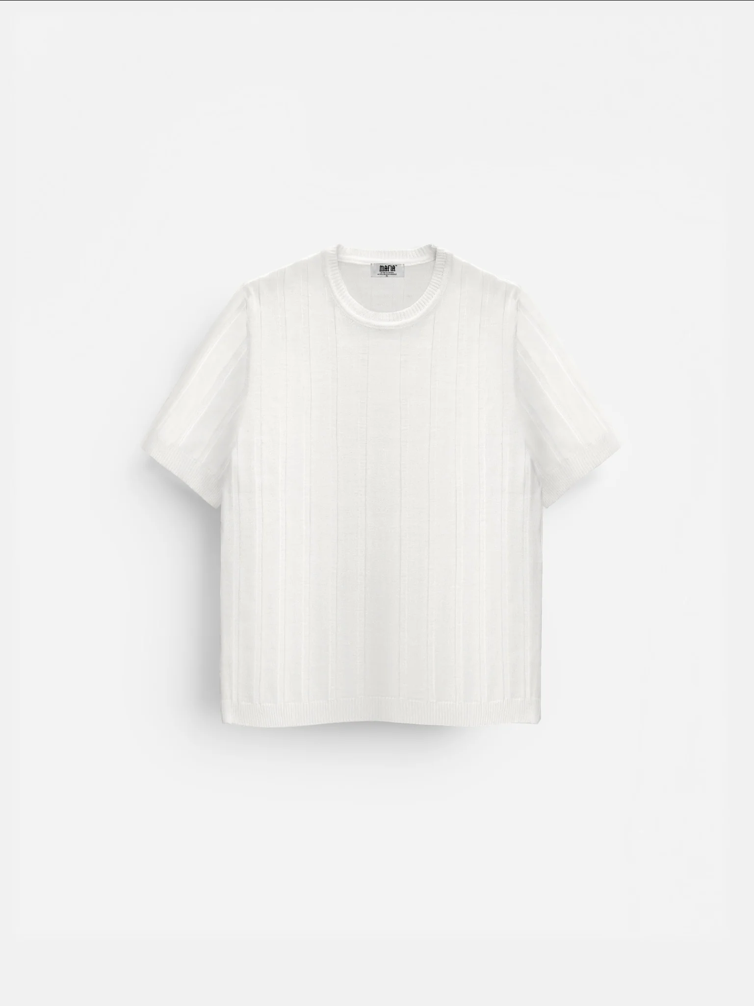 Regular Fit Knit Lines T-shirt - White - Image 4