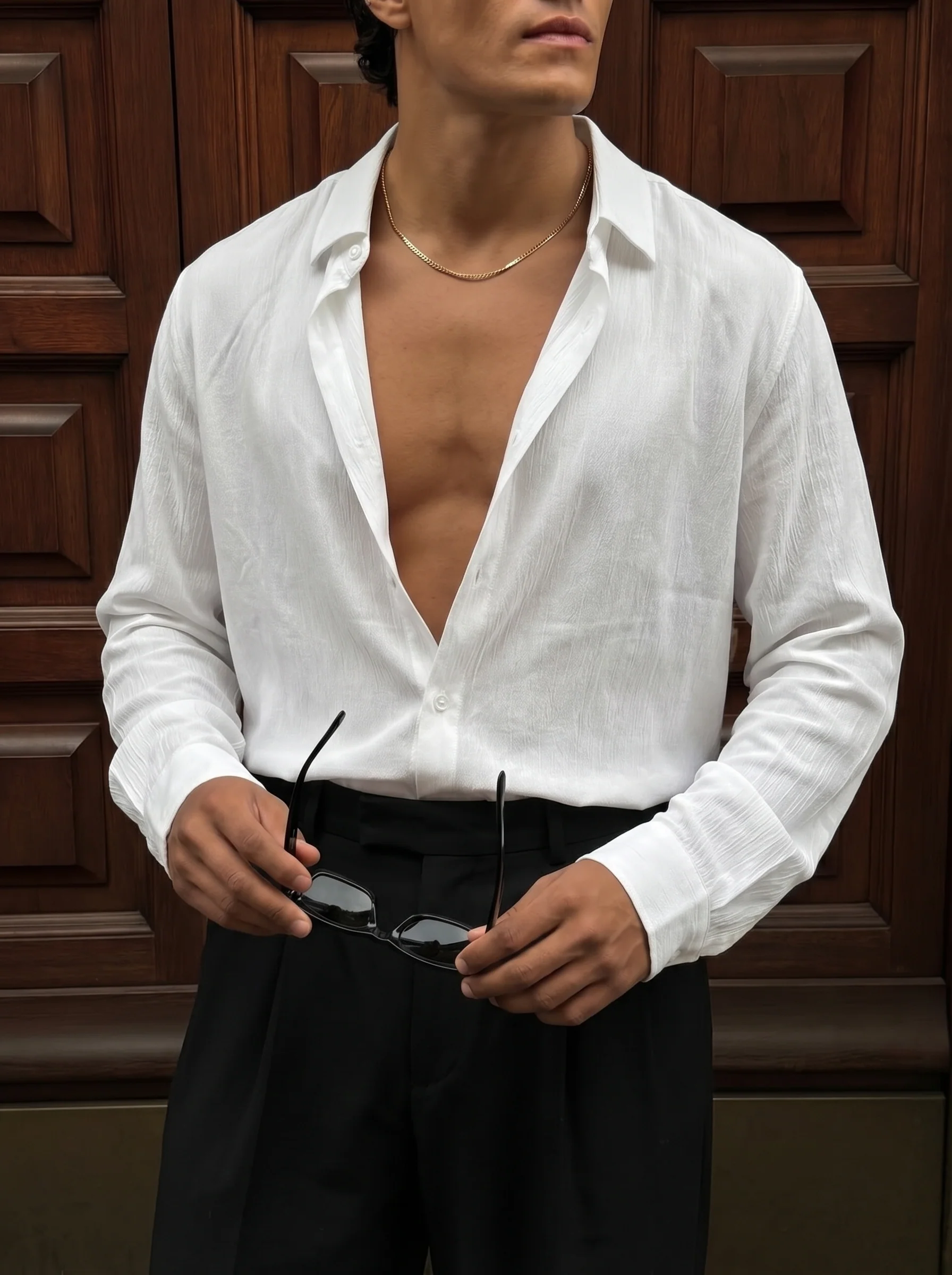 Regular Fit Long Arm Shirt - White