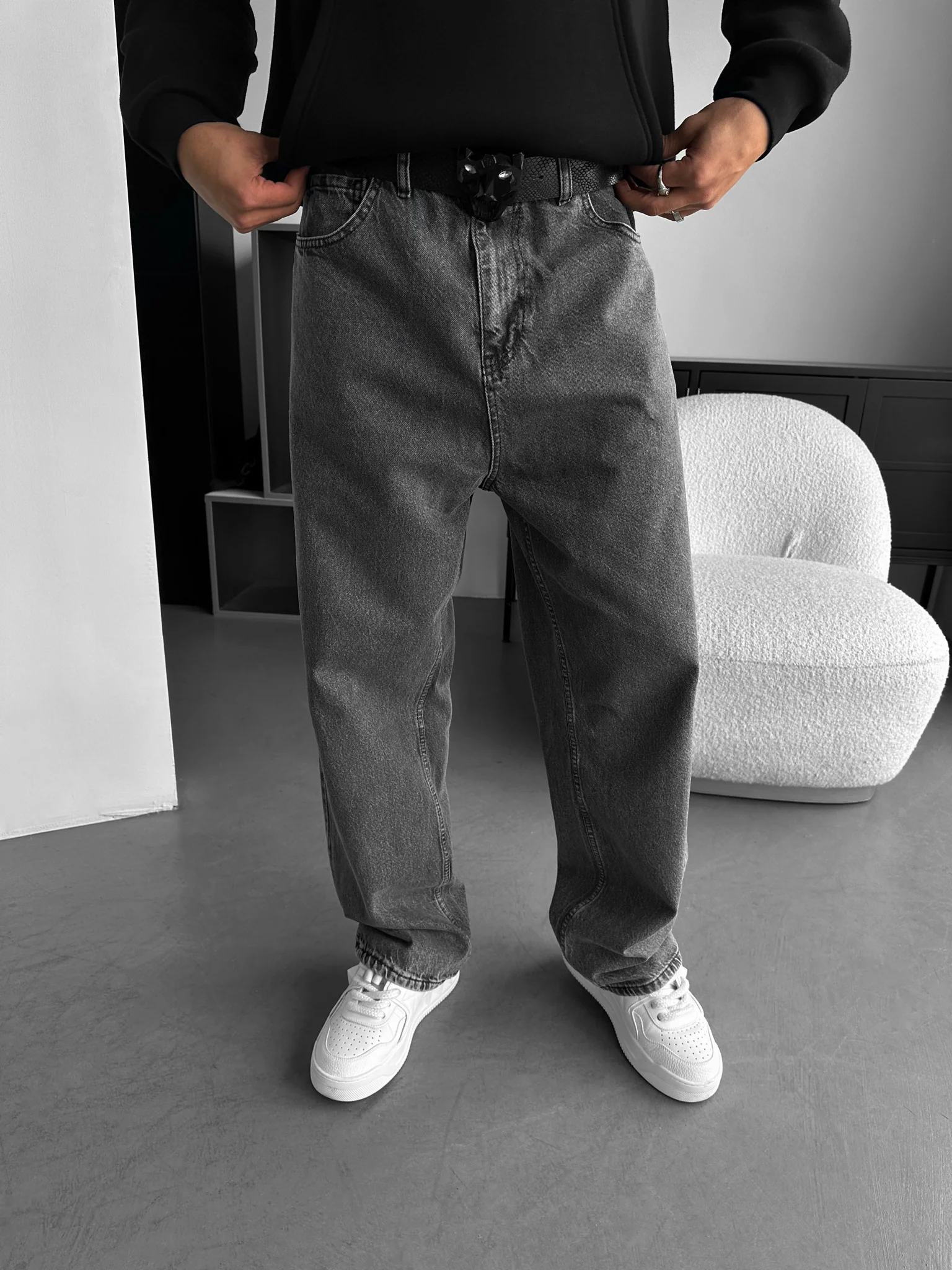 Relax Baggy Jeans - Anthracite