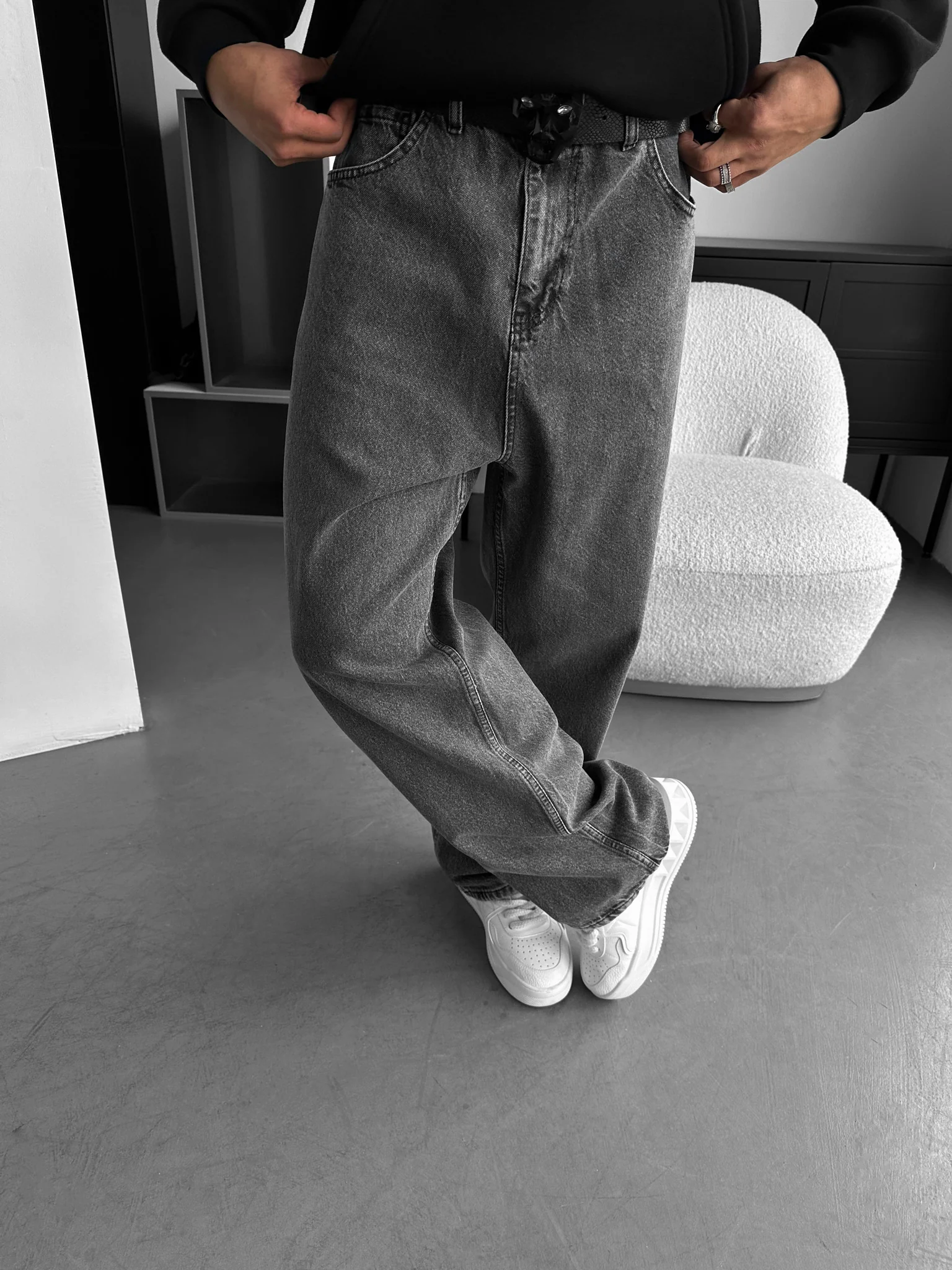 Relax Baggy Jeans - Anthracite - Image 2