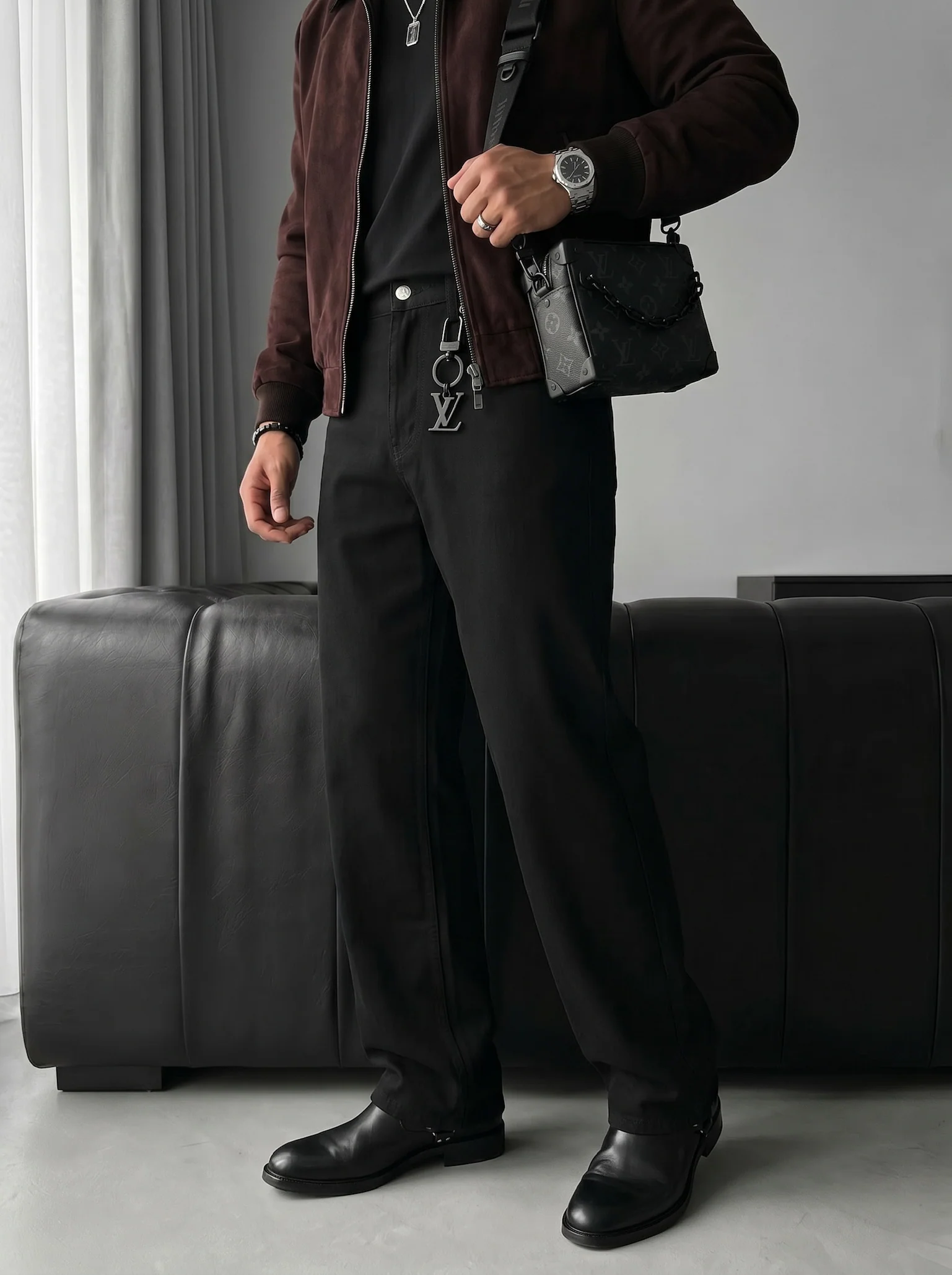 Relax Baggy Jeans - Black - Image 3