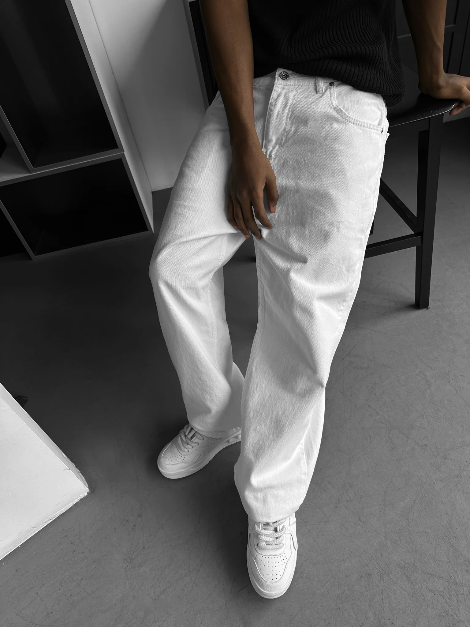 Relax Baggy Jeans - White - Image 2