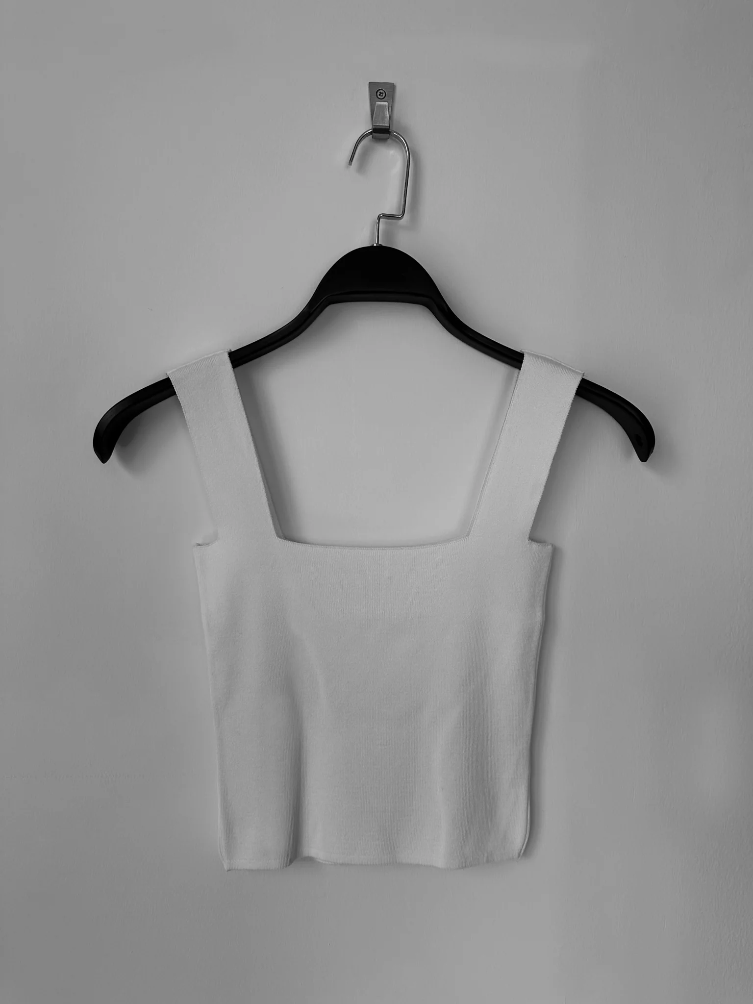 Square Neck Knit Top - Ecru - Image 4