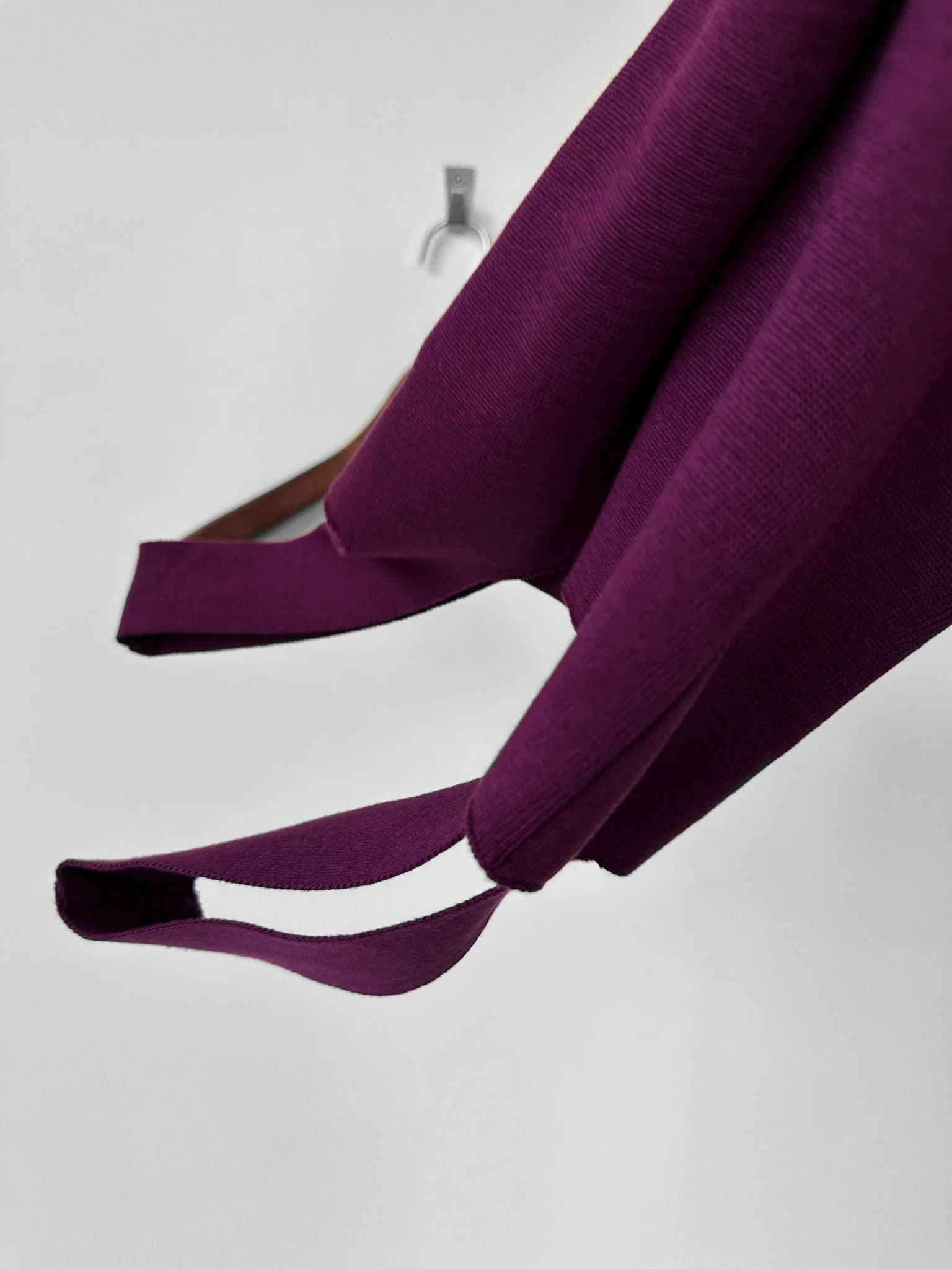 Square Neck Knit Top - Purple - Image 4