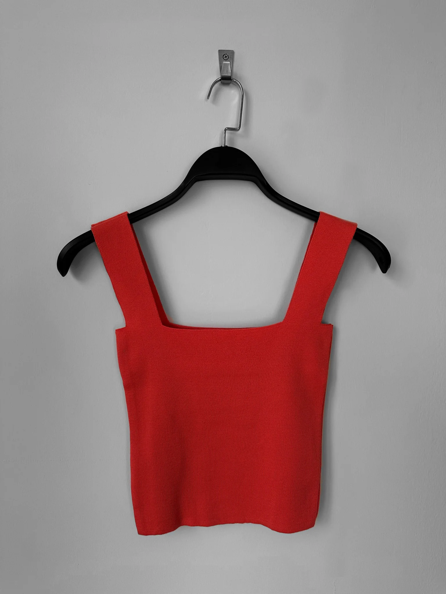 Square Neck Knit Top - Red - Image 5